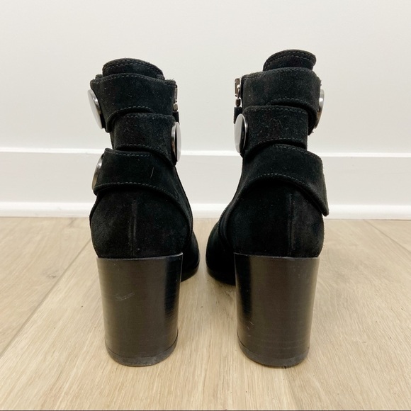 Alberto Fermani Tortora Suede Pointed Toe Ankle Boots - Picture 9 of 14